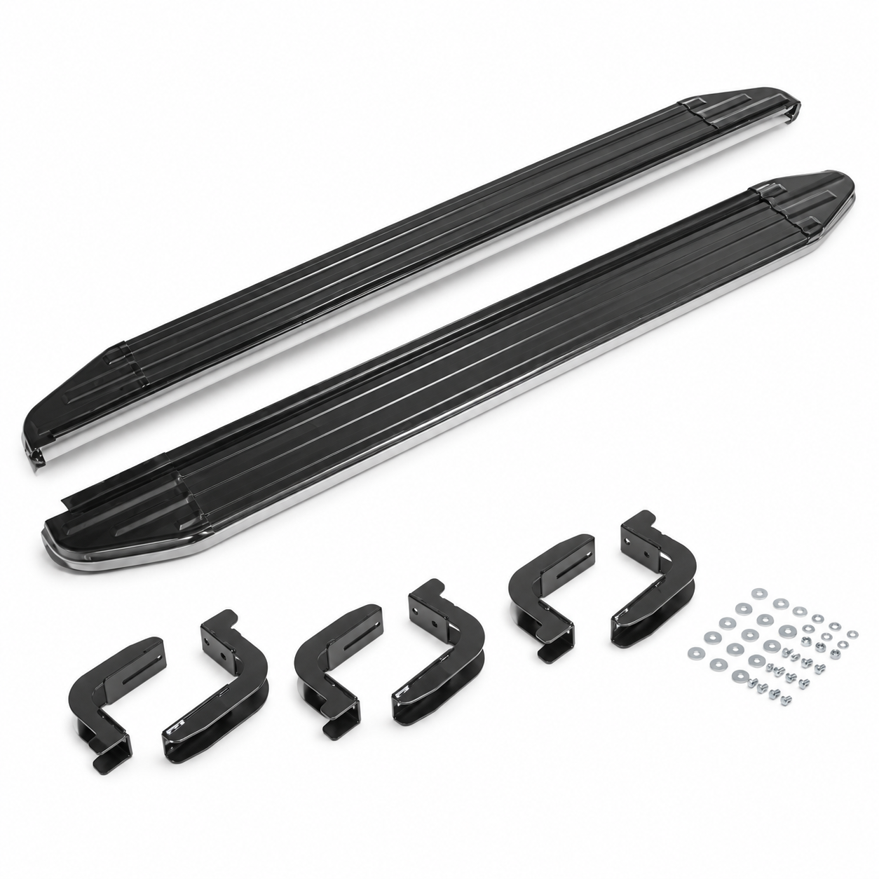 Фото для каталога: Порог-площадка Premium-Black A173ALB + комплект крепежа Rival Nissan Pathfinder A173ALB.4105.1
