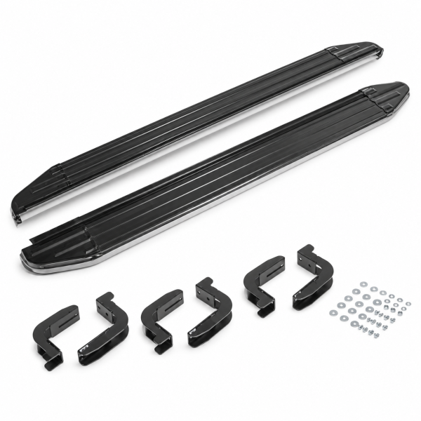 Фото для каталога: Порог-площадка Premium-Black A173ALB + комплект крепежа Rival Nissan Pathfinder A173ALB.4105.1