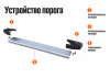 Устройство порога: Порог-площадка Silver F128AL + комплект крепежа Rival Lada 4x4 F128AL.6004.1