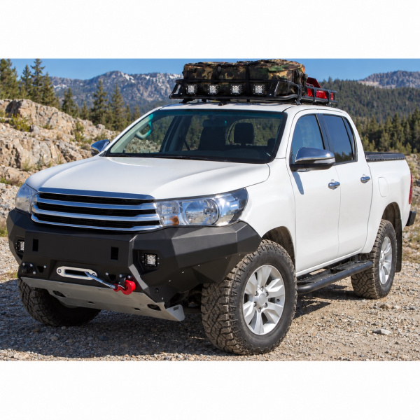 Фото изделия: Силовая защита штатных порогов без крепежа Rival Toyota Hilux Revo 2015- 2D.5703.1.1 — изображение 1