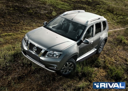 Порог "Premium-Black" RIVAL Great Wall/ Mitsubishi/ Nissan/ Renault Duster/ Ssang Yong/ Suzuki  A173ALB