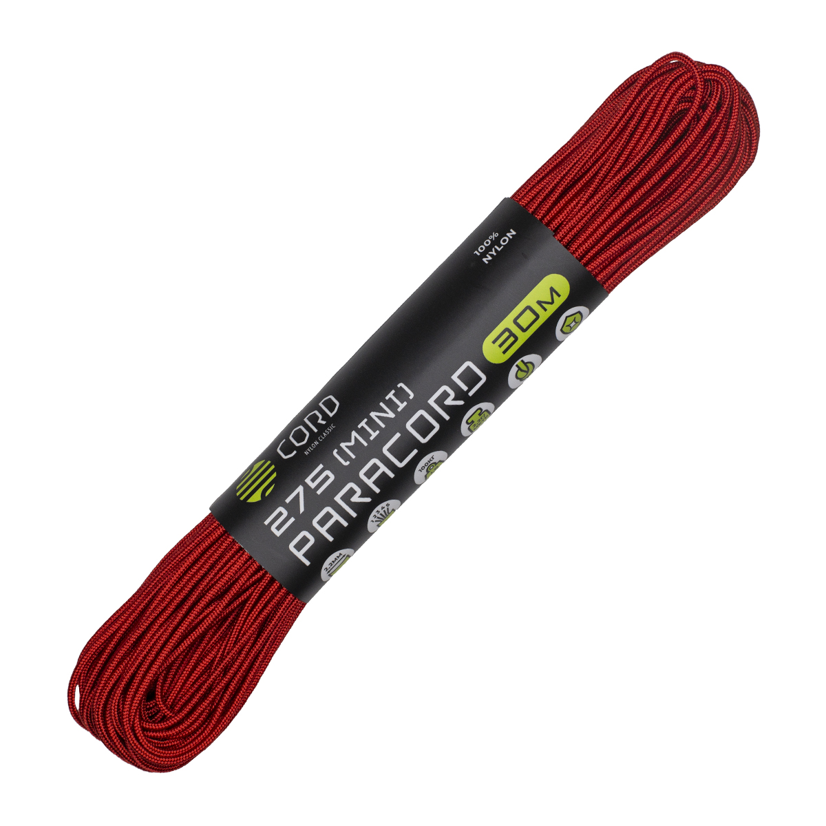 Паракорд 275 (мини) CORD nylon 30м (red)  275.N30.R