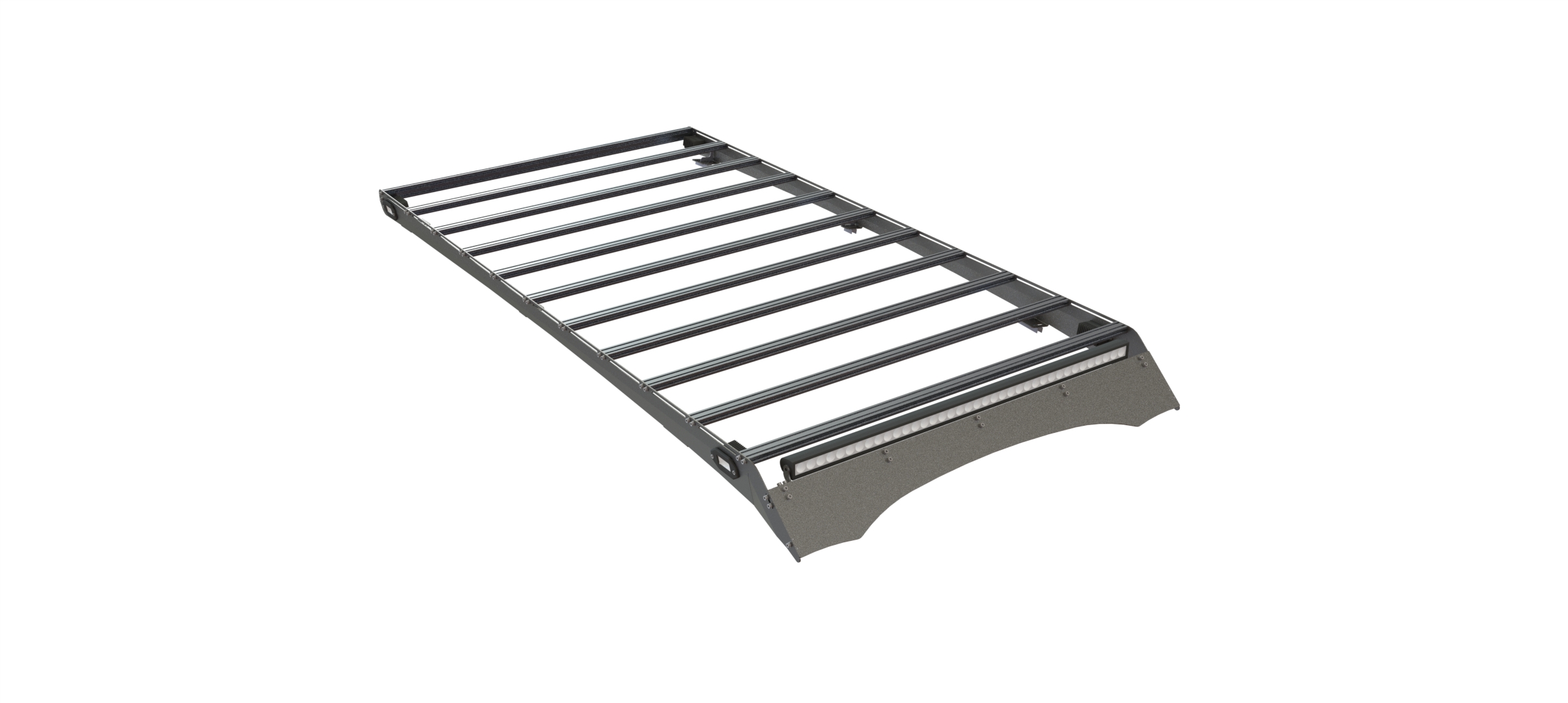 Багажник экспедиционный STC Mitsubishi Pajero IV с балкой дальнего и рабочим светом   STC-MPA/06-TR-L1L3