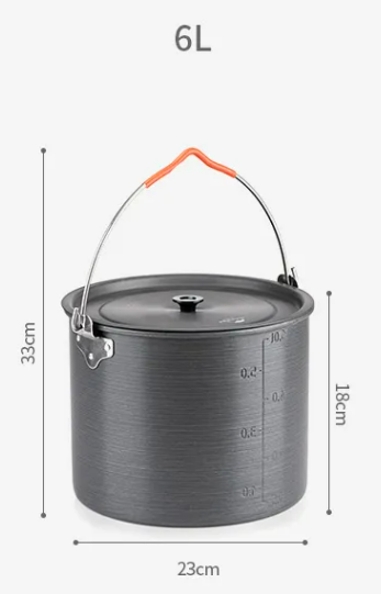 Котелок туристический Naturehike 6 л, алюминий NH20CJ009-G