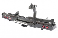 Бампер задний РИФ Mitsubishi L200 2015+ с квадратом под фаркоп, калиткой и фонарями  RIFTMQ-20125