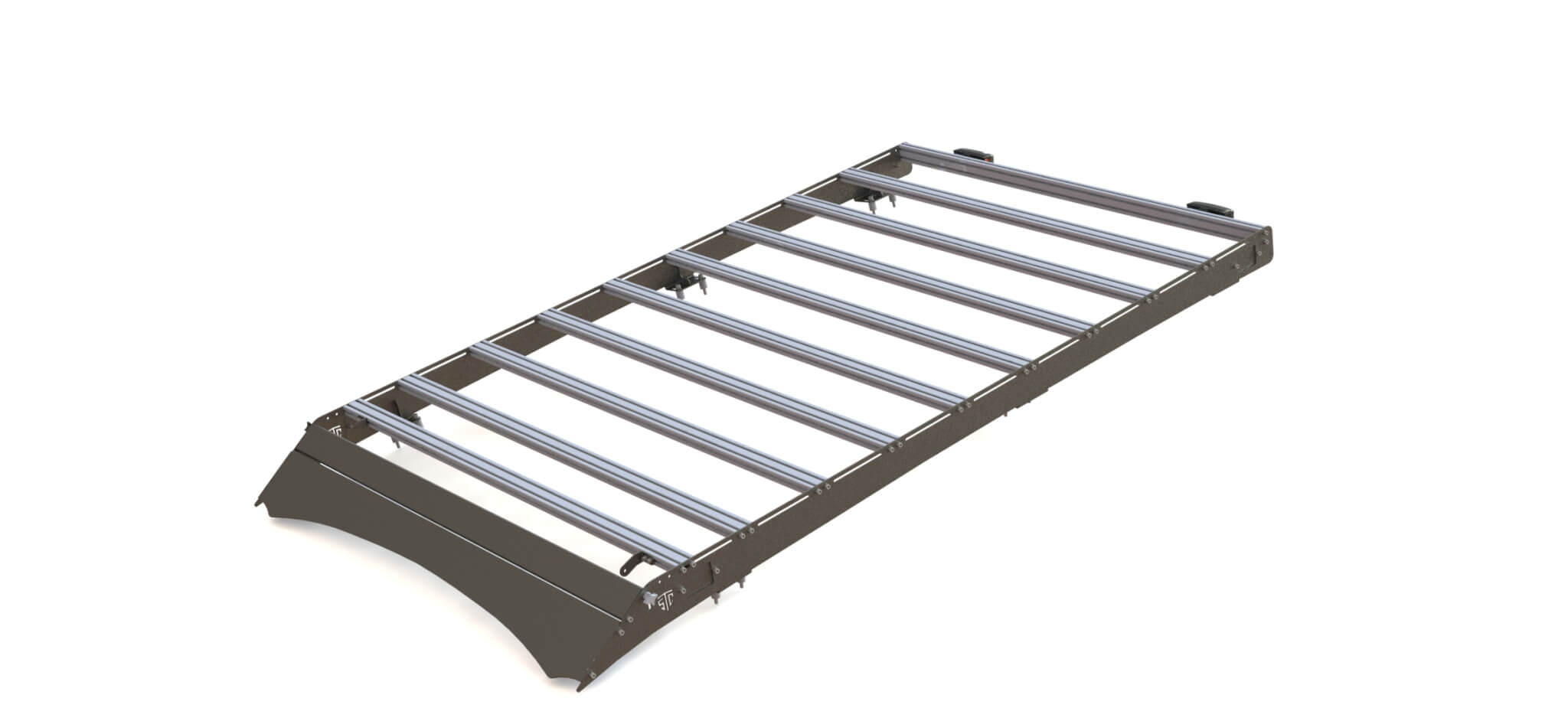 Багажник экспедиционный STC Toyota Land Cruiser 100/105/Lexus LX470 ШТОРКА с задним светом  STC-TLC100/105-TR1-L2