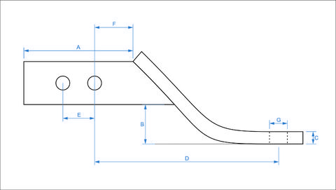 Съемный фаркоп под квадрат 2" большой  4S-TB-4
