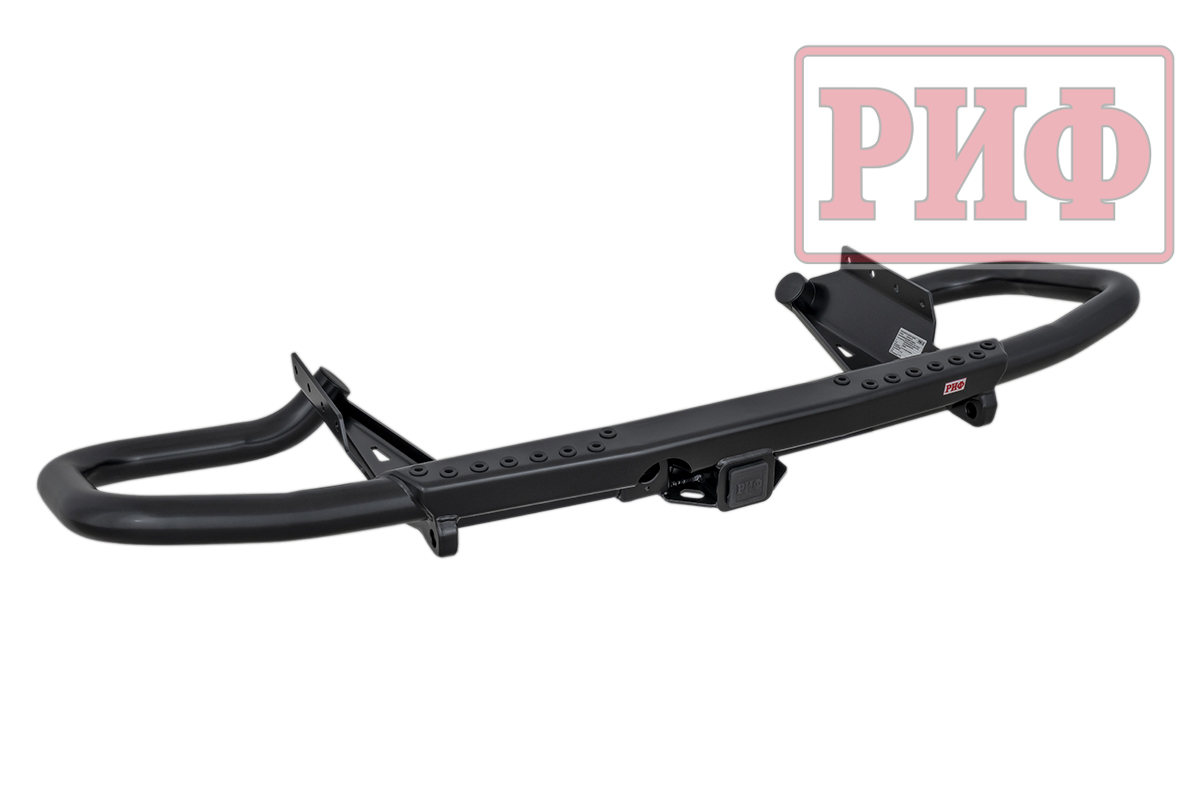 Бампер РИФ силовой задний Mitsubishi Pajero IV c квадратом под фаркоп RIFPJR-21170