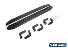 Порог-площадка "Premium" A173ALP + комплект крепежа RIVAL Nissan Pathfinder 2004-2010-2014  A173ALP.4105.1