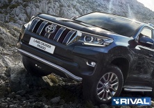 Защита переднего бампера d57 волна RIVAL Toyota Land Cruiser 150 Prado 2017-  R.5721.003