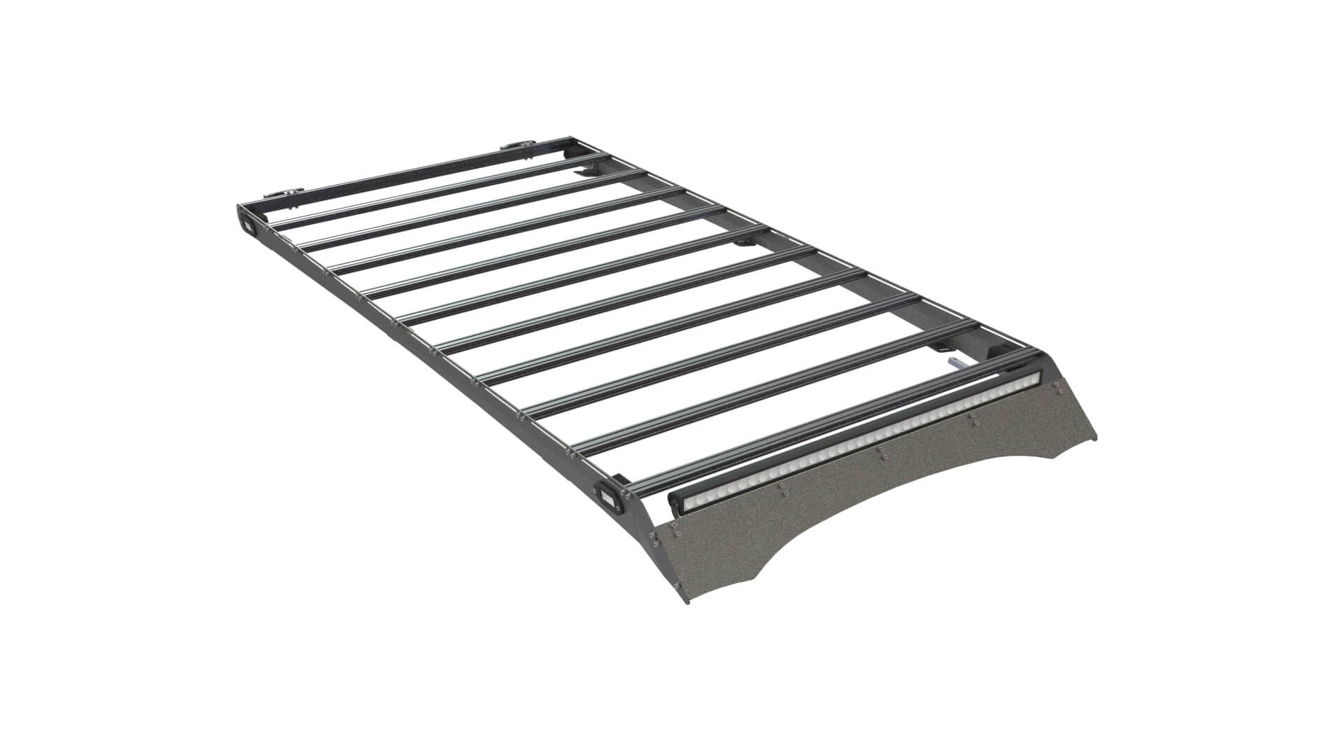 Багажник экспедиционный STC Mitsubishi Pajero IV с дальним, рабочим и задним светом  STC-MPA/06-TR-L1L2L3