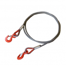 Буксировочный трос стальной, 30т, 10м, Крюк/Крюк Tplus T000203