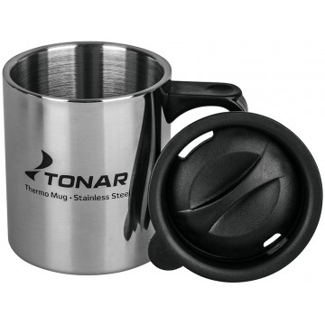 Термокружка ТОНАР 350ML с пластиковой крышкой  T.TK-047-350