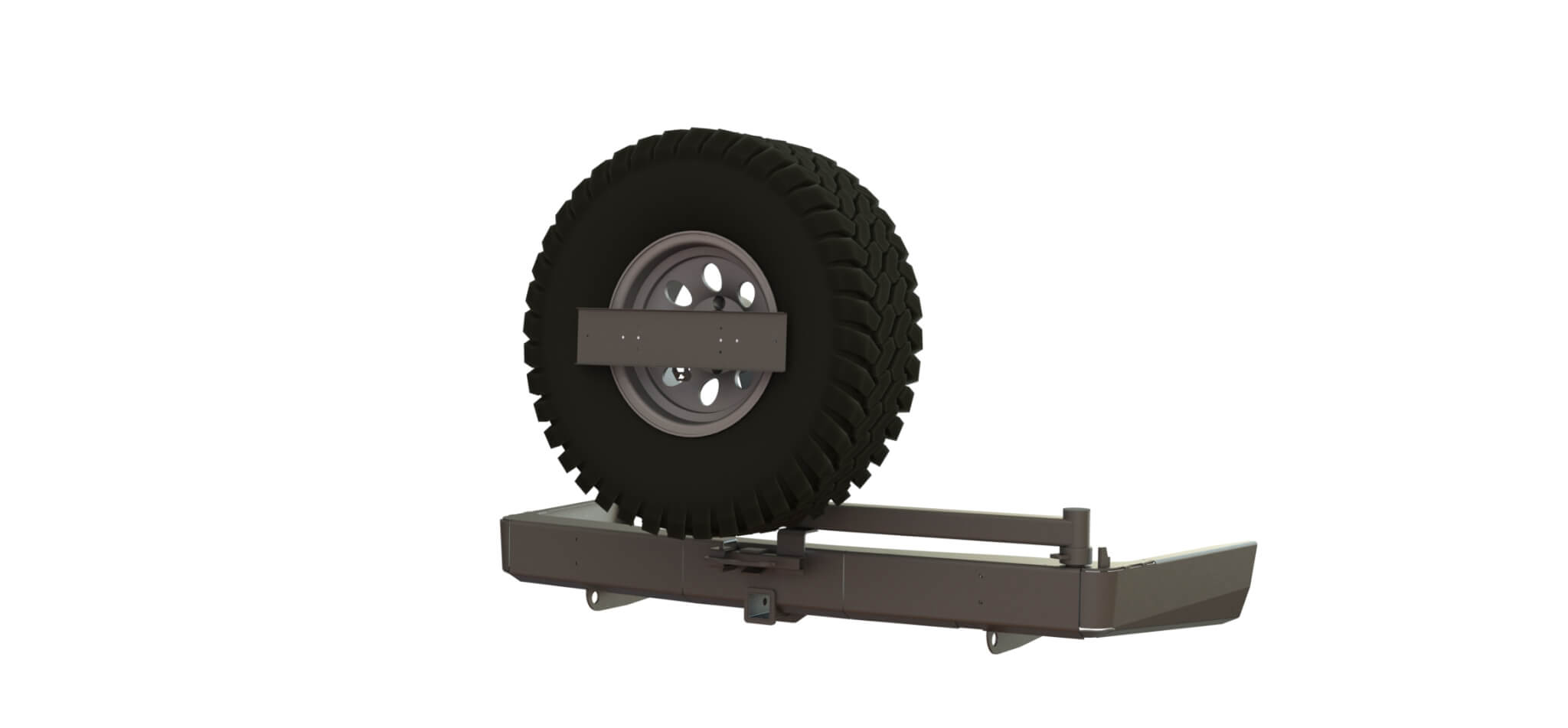 Бампер силовой задний Mitsubishi Pajero Sport 2016+ c квадрат под фаркоп и калиткой STC-MPS3-BR-C1