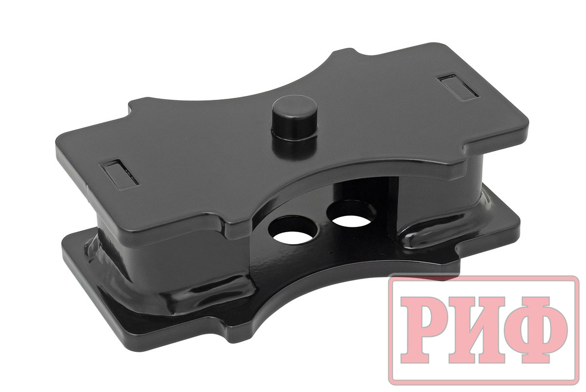 Проставка РИФ рессора-мост H=50 мм (отв.14,5 мм, ось 13 мм) PRM-D13-50