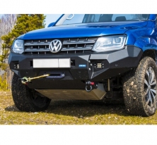 Бампер силовой передний AL (черный)  Rival  для Volkswagen Amarok 2010- 2D.5807.1-NL