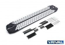 Порог-площадка "Bmw-Style" D180AL + комплект крепежа RIVAL Lada 4x4 5D 1993-/Lada 4x4 Urban 5D 2016-  D180AL.6004.1