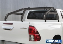 Дуги кузова черные d76 RIVAL Toyota Hilux 2015-  R.5716.010.PB