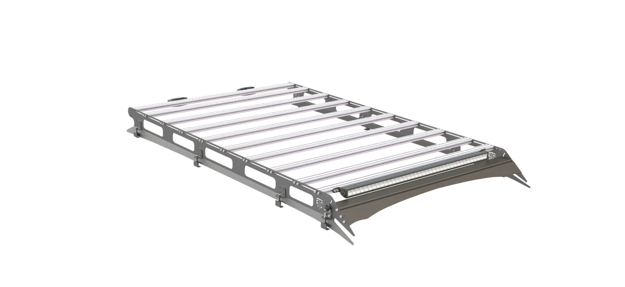 Багажник экспедиционный STC Toyota Land Cruiser 80 ШТОРКА с дальним и задним светом  STC-TLC80-TR1-L1L2