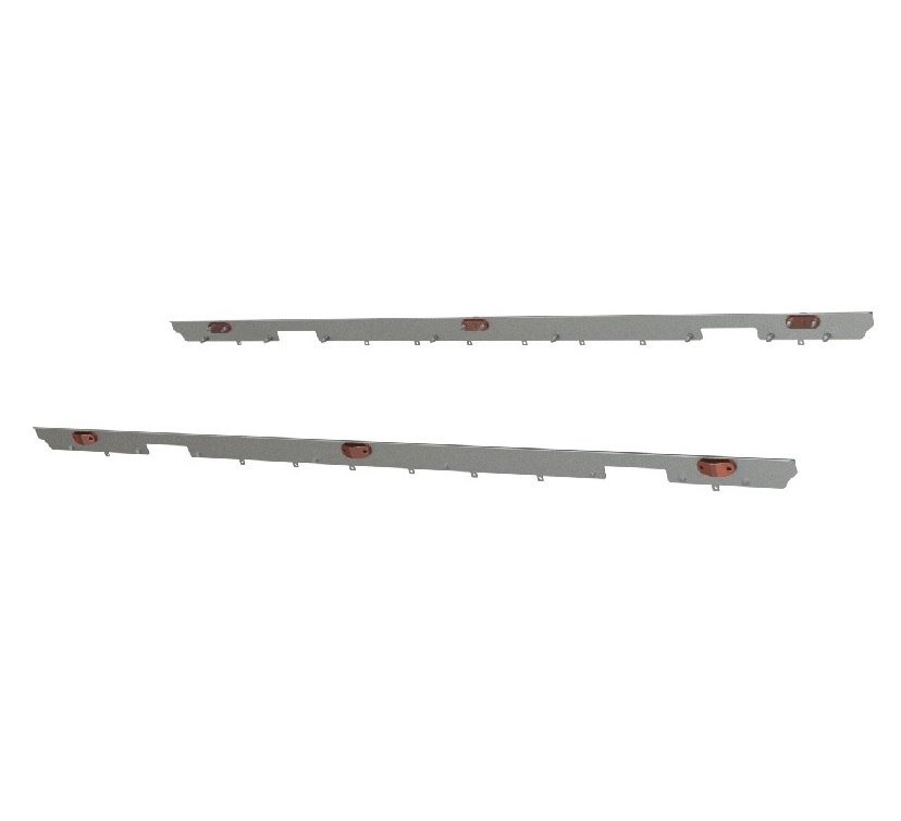 Накладка подсветки порогов Toyota Hilux 2005-2014 цельная ступень STC-THIL/04-S-С1-led