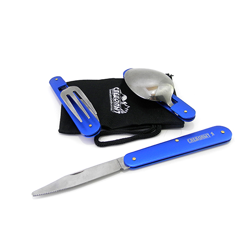 Набор столовых приборов "СЛЕДОПЫТ", нержавеющая сталь, блистер. (ложка, вилка, нож)  PF-CWS-P51