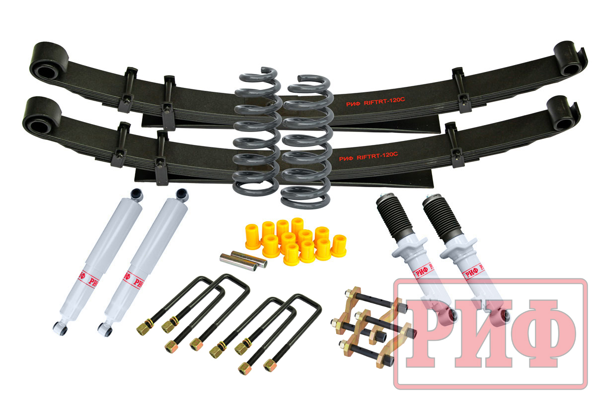 Лифт-комплект РИФ газовый Mitsubishi L200 2015+, Fiat Fullback 2016+ жесткий лифт 40 мм RIF-TMQ-C-G