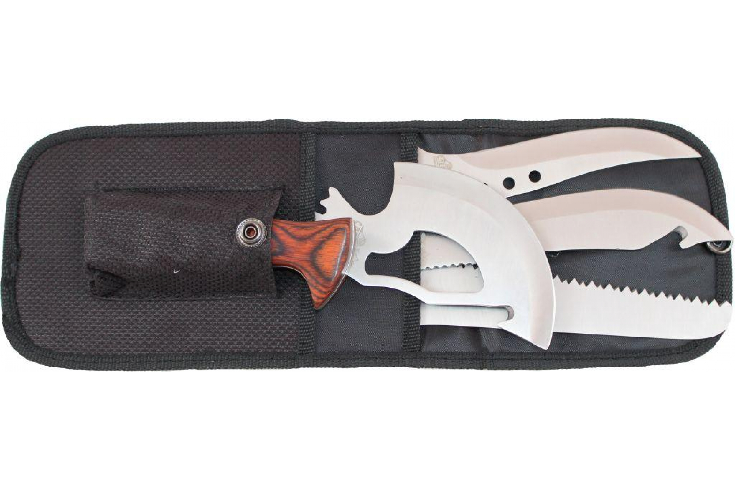 Набор туристический "СЛЕДОПЫТ", пила, топор, нож, в чехле  PF-TSP-C01