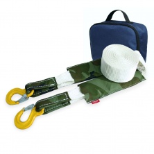 Ремень буксировочный эластичный 6 т 4.5 м серия "Туризм" Крюк/Крюк + сумка(синий) T-plus T014595