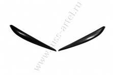 Накладки на передние фары (реснички) Русская артель Volkswagen Touareg 2014-2017  REV-082100