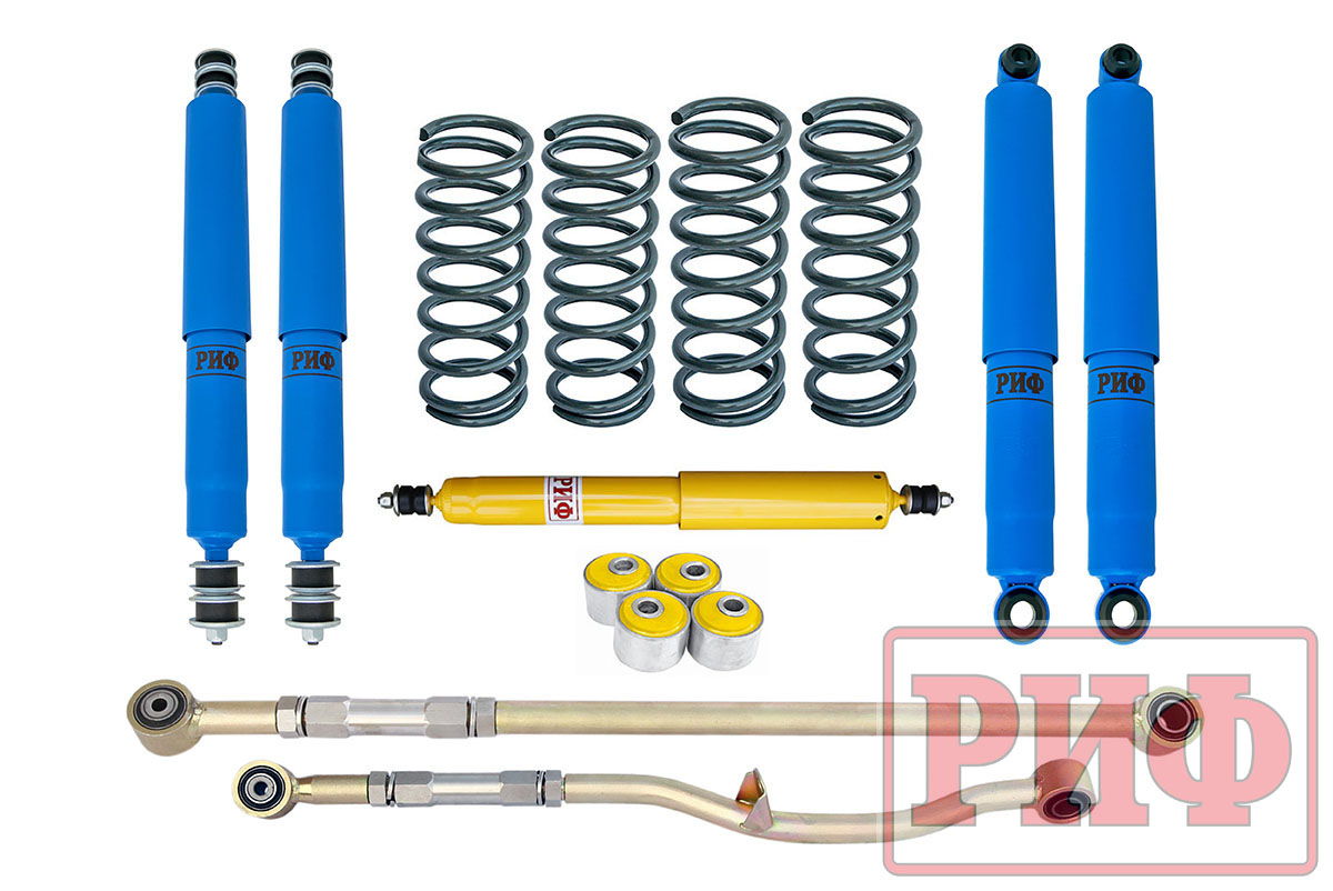 Лифт-комплект РИФ арктический Nissan Patrol Y60 и Y61 до 2000 года лифт 50 мм (левый руль) жесткий RIF-Y60-C-L-Arc
