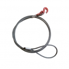 Буксировочный трос стальной, 40т, 8м, Крюк/Петля Tplus T000247