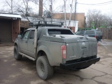 Бампер задний силовой "Спорт" KDT Nissan Navara  16021