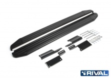Порог-площадка "Premium-Black" A180ALB + комплект крепежа RIVAL Lada 4x4 5D 1993-/Lada 4x4 Urban 5D 2016-  A180ALB.6004.1