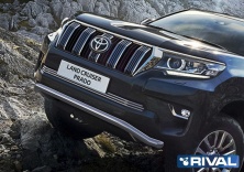 Решетка бампера d10 RIVAL Toyota Land Cruiser 150 Prado 2017-  G.5707.001