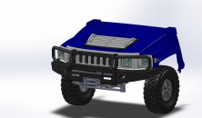 Бампер передний силовой со съемным кенгурином KDT HUMMER H3   26012