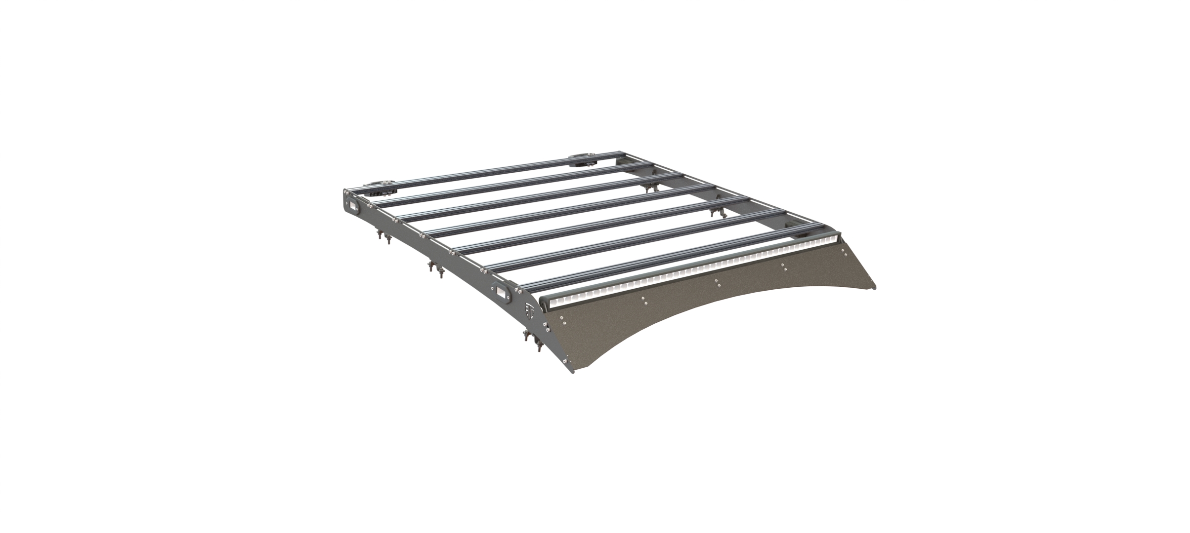 Багажник экспедиционный STC Toyota Tundra Double Cab с дальним, рабочим и задним светом   STC-TTDC-TR-L1L2L3