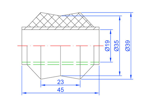 Втулка резиновая для нижнего "уха" амортизатора ToughDog - FC41113, Land Rover Defender,  415024