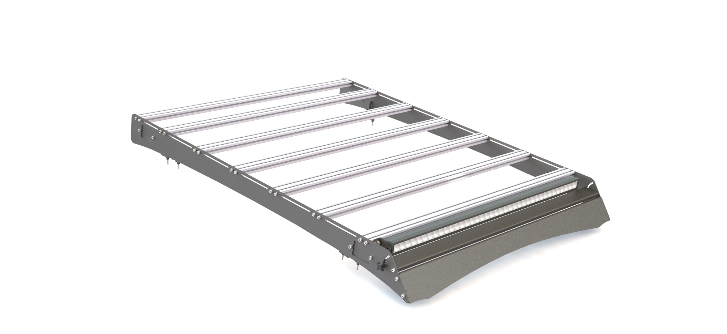 Багажник экспедиционный STC Toyota Hilux 2005+ ШТОРКА с дальним светом  STC-TH05-TR1-L1