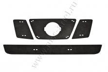 Зимняя заглушка решетки радиатора и переднего бампера Русская артель Nissan Navara 2005-2010  ZRNN-039202