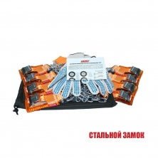 Браслеты противоскольжения 4WD тип2 со стальным замком, комплект 8шт Tplus  T004044