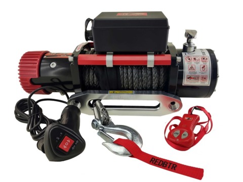 Лебедка "redBTR" серия "HUNTER" 12, 12V, 5448 кг, с синтетическим тросом 981200