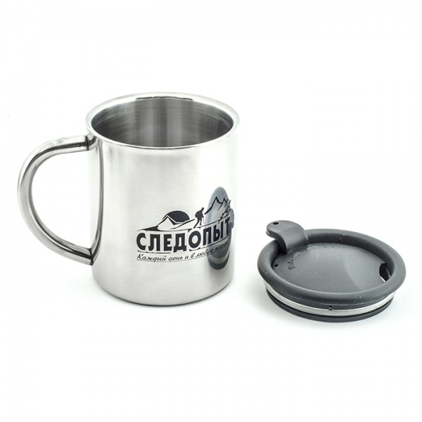 Термокружка "СЛЕДОПЫТ", с крышкой, 200 мл. PF-CWS-P61