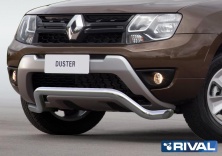 Защита переднего бампера d57 волна RIVAL Renault Duster 2015-  R.4703.003