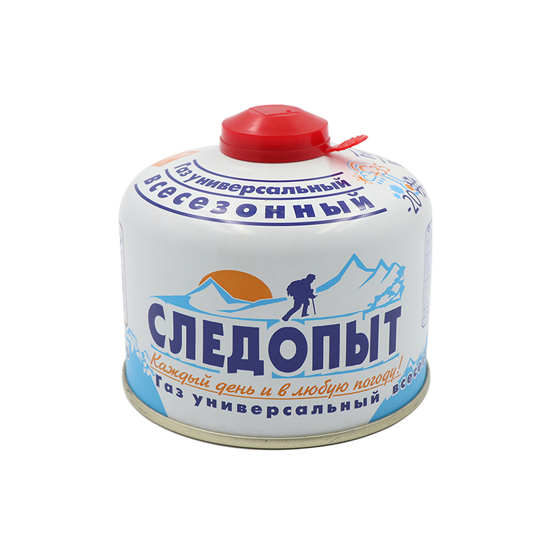 Баллон газовый резьбовой СЛЕДОПЫТ 230 гр., всесезонный  PF-FG-230