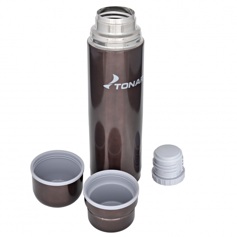 Термос ТОНАР 1000 мл. черный (две крышки-кружки)  HS.TM-035
