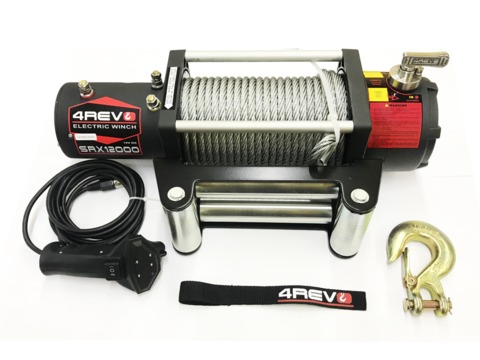 Лебедка автомобильная 4REVO SRX 12000 12В стальной трос 4R-W123A-12