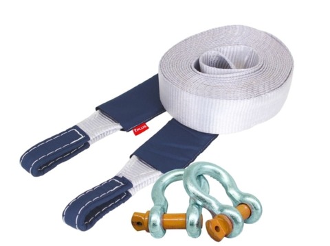 Динамический строп (рывковый) 8 т 9 м серия "Туризм" (шаклы 3.25т- 2 шт. и мешок) T018178
