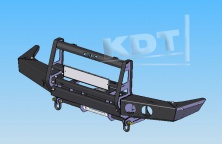 Бампер передний силовой со съемным кенгурином KDT Toyota Land Cruiser 80   01013