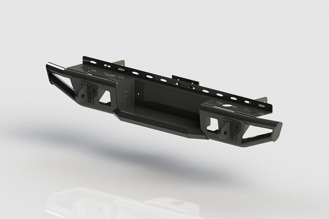 Бампер силовой задний BMS ALFA для УАЗ Патриот (пикап) 2008-2021 BMS060147