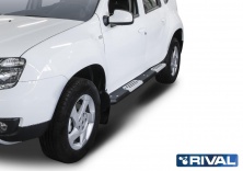 Алюминиевые пороги RIVAL Renault Duster/ Nissan Terrano 2014-  R.4703.013